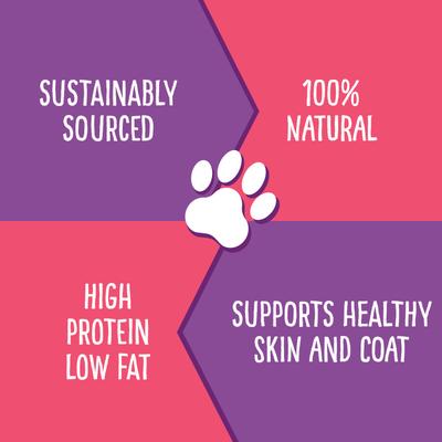 Show full view: Hungry Paws Cod Skin Crunch Twists Dog Chew Treats, 8-oz bag slide 5 of 9