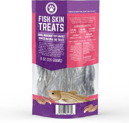 Show full view: Hungry Paws Cod Skin Crunch Twists Dog Chew Treats, 8-oz bag slide 3 of 9