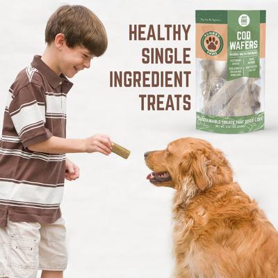 Show full view: Hungry Paws Cod Wafers Single Ingredient Dog Treats, 8-oz bag slide 8 of 9