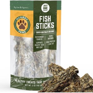 Hungry Paws Premium Cod Skin Sticks Dog Chew Treats, 5-oz bag