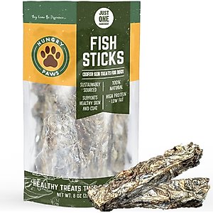 Hungry Paws Premium Cod Skin Sticks Dog Chew Treats, 8-oz bag
