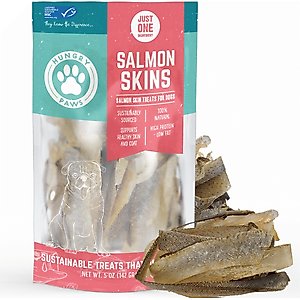 Hungry Paws Premium Salmon Skin Dog Chew Treats, 5-oz bag