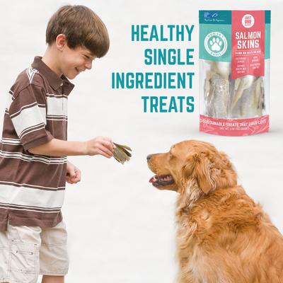 Show full view: Hungry Paws Premium Salmon Skin Dog Chew Treats, 5-oz bag slide 7 of 8