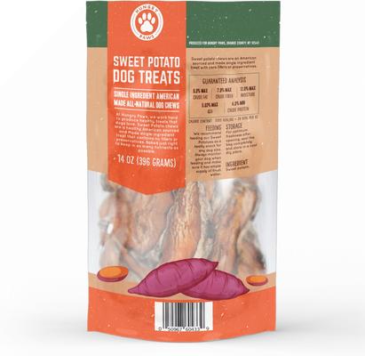Show full view: Hungry Paws Sweet Potato Dog Chew Treats, 14-oz bag slide 3 of 9