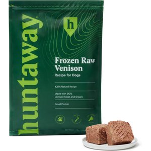 Huntaway Frozen Wild Venison Raw Dog Food, 3-lb bag
