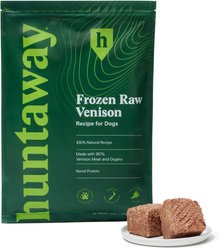 Huntaway Frozen Wild Venison Raw Dog Food, 3-lb bag, case of 3