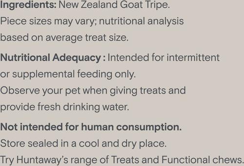 Show full view: Huntaway Goat Tripe Air-Dried Dog Treats, 3-oz bag slide 9 of 10