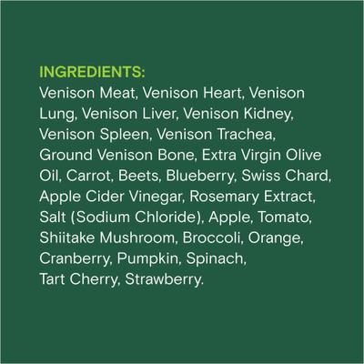 Show full view: Huntaway Wild Venison Jerky Dog Treats, 4-oz bag + Venison Grain-Free Freeze-Dried Dog Food, 12-oz bag slide 7 of 9