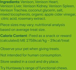 Huntaway Wild Venison Jerky Dog Treats, 4-oz bag slide 2 of 8
