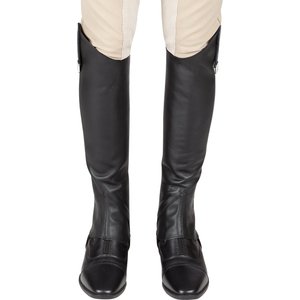 Huntley Equestrian Custom Fit Premium Leather Half Chaps, Small Short