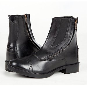 Huntley Equestrian Daisy Clipper Children's Side Zipper Leather Horse Riding Boots, Size 2