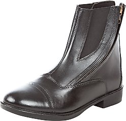 Huntley Equestrian Daisy Clipper Children's Side Zipper Leather Horse Riding Boots, Size 5 slide 2 of 6