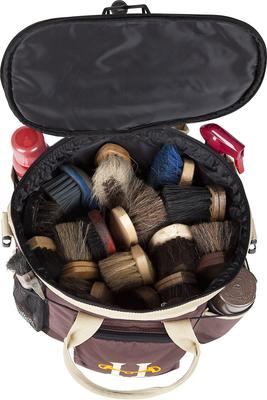 Show full view: Huntley Equestrian Deluxe Horse Grooming Organizer Bag, Brown slide 4 of 7
