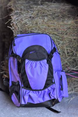 Show full view: Huntley Equestrian Horse Riding Helmet & Boot Backpack, Purple slide 6 of 9