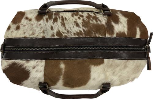 Show full view: Huntley Equestrian Leather Travel Carry-on Shoulder Bag, Brown slide 4 of 6