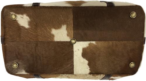 Show full view: Huntley Equestrian Leather Travel Carry-on Shoulder Bag, Brown slide 6 of 6