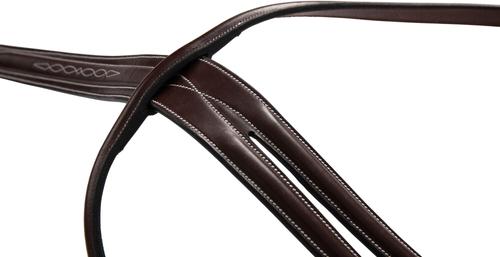 Show full view: Huntley Equestrian Sedgdwick English Leather Fancy Stitched English Running Martingale, Brown, Full slide 5 of 9