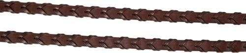 Show full view: Huntley Equestrian Sedgwick Fancy Stitched Square Raised Laced Horse Reins, Brown, Cob slide 2 of 7