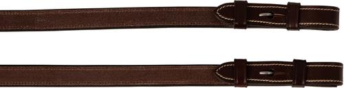 Show full view: Huntley Equestrian Sedgwick Fancy Stitched Square Raised Laced Horse Reins, Brown, Cob slide 5 of 7