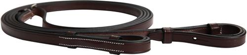 Show full view: Huntley Equestrian Sedgwick Pelham Flat Curb Horse Reins, Brown, Full slide 6 of 8