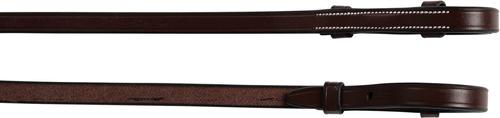 Show full view: Huntley Equestrian Sedgwick Pelham Flat Curb Horse Reins, Brown, Full slide 7 of 8