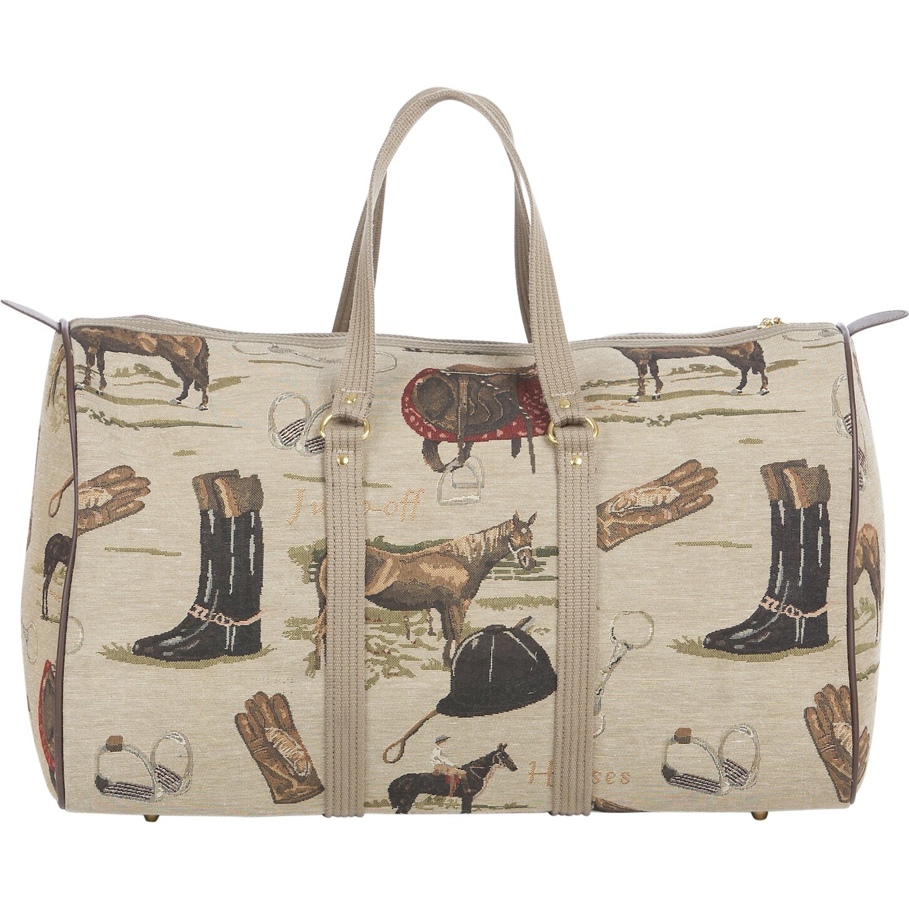 Huntley Equestrian Tapestry Duffle Equipment Bag, Style 1