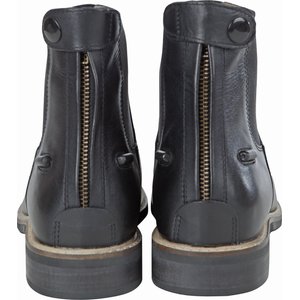 Huntley Equestrian Women's Premium Leather English Paddock Back Zipper Horse Riding Boots, Size 6