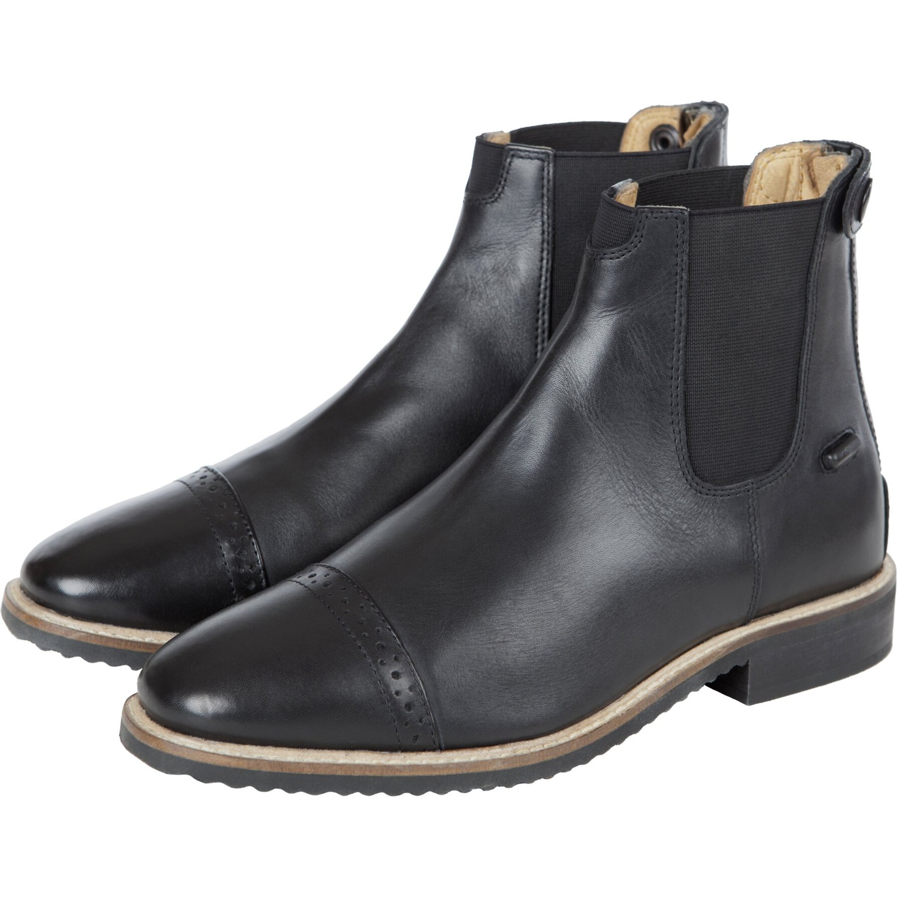 Huntley Equestrian Women's Premium Leather English Paddock Back Zipper Horse Riding Boots, Size 7