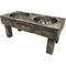 Show in main carousel: Huntley Pet Berjen Table Elevated Double Bowl Dog & Cat Feeder, Brown, Large slide 2 of 10
