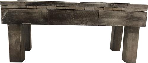 Show full view: Huntley Pet Berjen Table Elevated Double Bowl Dog & Cat Feeder, Brown, Large slide 3 of 10