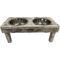 Show in main carousel: Huntley Pet Berjen Table Elevated Double Bowl Dog & Cat Feeder, White Wash, Large slide 6 of 9
