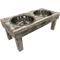 Show in main carousel: Huntley Pet Berjen Table Elevated Double Bowl Dog & Cat Feeder, White Wash, Large slide 7 of 9