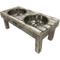 Show in main carousel: Huntley Pet Berjen Table Elevated Double Bowl Dog & Cat Feeder, White Wash, Large slide 5 of 9