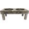 Show in main carousel: Huntley Pet Berjen Table Elevated Double Bowl Dog & Cat Feeder, White Wash, Large slide 2 of 9