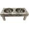 Show in main carousel: Huntley Pet Berjen Table Elevated Double Bowl Dog & Cat Feeder, White Wash, Small slide 1 of 9