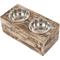 Show in main carousel: Huntley Pet Elevated Double Feeder Stainless Steel Bowls Dog & Cat Feeder, Berjen, Large slide 6 of 11