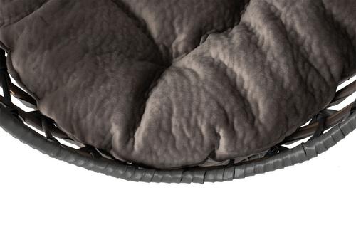 Show full view: Huntley Pet Hemisphere Rattan Elevated with Cushion Dog & Cat Bed, Grey, Medium slide 7 of 11