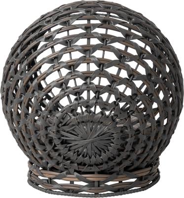 Show full view: Huntley Pet Hemisphere Rattan Elevated with Cushion Dog & Cat Bed, Grey, Medium slide 4 of 11