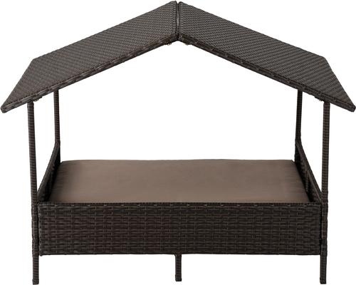 Show full view: Huntley Pet Rattan Wicker Indoor Outdoor Cabana Raised Dog & Cat Bed, Brown, Large slide 5 of 10