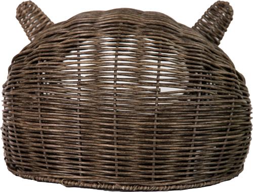 Show full view: Huntley Pet Wicker Cat Shaped Small Dog & Cat Bed, Grey, Medium slide 4 of 7