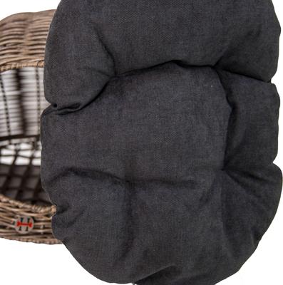 Show full view: Huntley Pet Wicker Cat Shaped Small Dog & Cat Bed, Grey, Medium slide 7 of 7