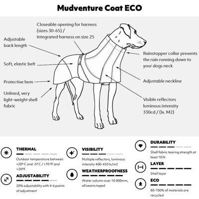 Show full view: Hurtta Mudventure ECO Dog Raincoat, Blackberry, 18-in slide 2 of 8