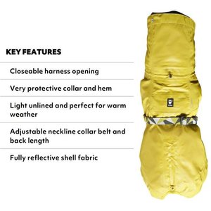 Hurtta Mudventure Reflective Dog Coat, Turmeric, 16-in