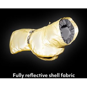 Hurtta Mudventure Reflective Dog Coat, Turmeric, 22-in