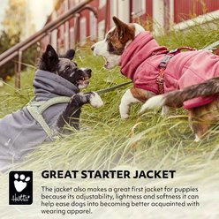 Hurtta Razzle-Dazzle Midlayer Reversible Dog Coat, 10-in, Beetroot slide 2 of 5