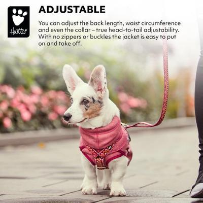 Show full view: Hurtta Razzle-Dazzle Midlayer Reversible Dog Coat, 10-in, Beetroot slide 5 of 6