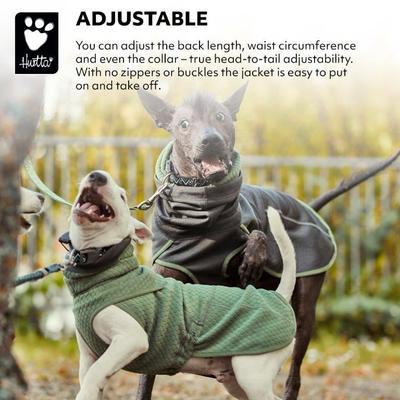 Show full view: Hurtta Razzle-Dazzle Midlayer Reversible Dog Coat, 10-in, Blackberry slide 6 of 7