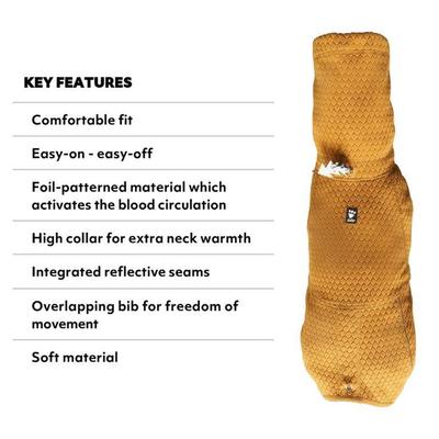 Show full view: Hurtta Razzle-Dazzle Midlayer Reversible Dog Coat, 10-in, Brown slide 2 of 9