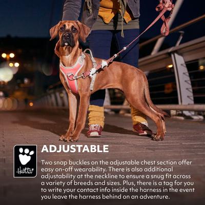 Show full view: Hurtta Venture No-Pull Dog Harness, Coral, 24-32-in slide 6 of 8