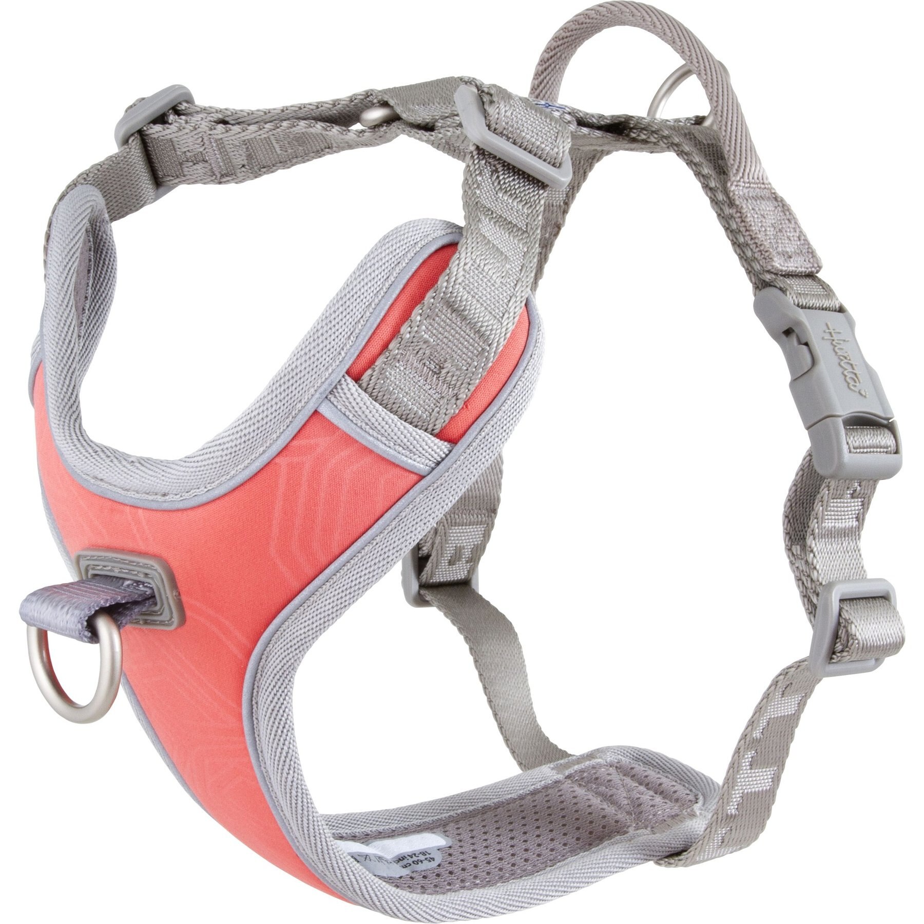 Hurtta Venture No-Pull Dog Harness, Coral, 32-40-in